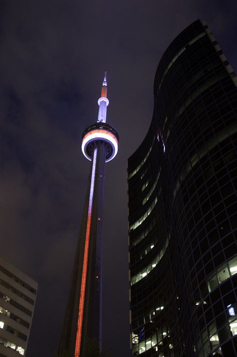 CN Tower at night, Harbourfront, Toronto, Ontario, CA Cn Tower Aesthetic Night, Cn Tower At Night, Cn Tower Wallpaper, Cn Tower Aesthetic, Toronto Night Aesthetic, Canada At Night, Harbourfront Toronto, Canada Homes, Toronto At Night