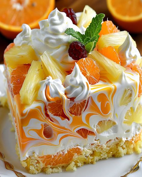 Carrot Muffin Recipe, Cheese Dreams, Desserts Summer, Orange Cream Cheese, Biscuits Graham, Swirl Cheesecake, Orange Baking, Mango Mousse, Pineapple Desserts