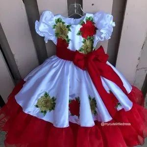 Dresses | Mexican Dress | Poshmark Red Checkered Dress, Toddler Formal Dresses, Kids Party Dress, Burgundy Party Dress, Vestido Charro, Princesa Sophia, Cherokee Dress, Girls Cotton Dresses, Toddler Christmas Dress