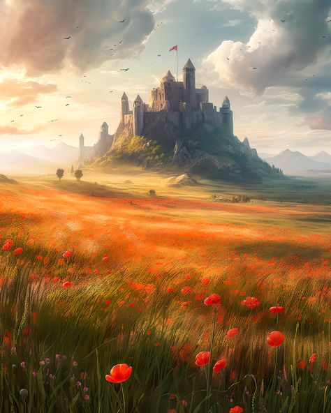 Dnd Locations, Faerie Aesthetic, Fantasy Fields, Wanderlust Art, Fantasy Background, Location Inspiration, Fantasy City, Fantasy Castle, Fantasy Setting