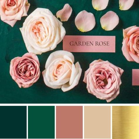 Green Pink And Gold Colour Palette, Pink Green Branding Color Inspiration, Emerald Pink Color Palette, Pink Green Gold White Color Scheme, Peach Pink And Green Wedding, Emerald Pink Gold Wedding, Rose Gold And Green Color Palette, Emerald And Light Pink Wedding, Pink And Green Color Pallet