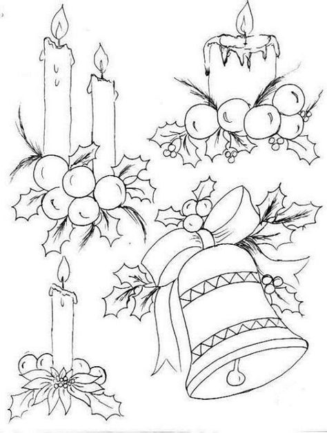 Christmas Coloring Page, Christmas Illustrations, Embroidery Christmas, Christmas Coloring, 자수 디자인, Christmas Drawing, Christmas Coloring Pages, Christmas Embroidery, Christmas Paintings