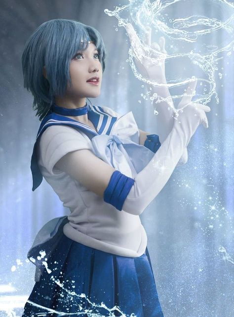 Sailor Mercury Cosplay, Sailor Mercury, Cosplay Anime, Sailor Moon, Tulle Skirt, Halloween, Anime, Blue, Instagram