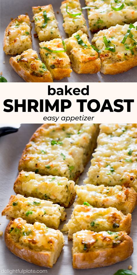 Baked Shrimp Toast, Easy Baked Shrimp, Summer Appetizers, Crispy Bread, Shrimp Toast, Creamy Shrimp, Shrimp Recipes For Dinner, Appetizers Easy Finger Food, Quick And Easy Appetizers