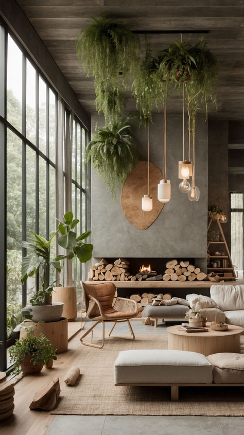 Zen-focused sustainability tips for any interior. #InteriorDesign #Modern #Style #Eco-Friendly #Sustainability #Home Biophilic Room, Zen Interior Design Living Room, Biophilic House, Eco Home Sustainable Living, Eco Style Interior, Shark Printables, Sustainability Tips, Modern Cabin Interior, Tropical Style Interior