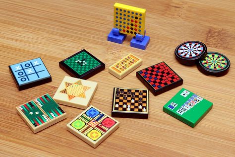 Lego Stickers, Printed Tiles, Lego Furniture, Lego Accessories, Lego Challenge, Chinese Checkers, Micro Lego, Lego Diy, Lego Custom Minifigures