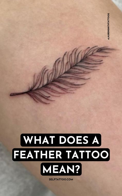 Feather Tattoos On Stomach, Feathered Tattoo Ideas, Hand Feather Tattoos For Women, Tattoos Of Feathers, Crow Feather Tattoo For Women, What Does A Feather Tattoo Symbolize, Lotus And Feather Tattoo, Book And Feather Tattoo, Bird Finger Tattoos For Women