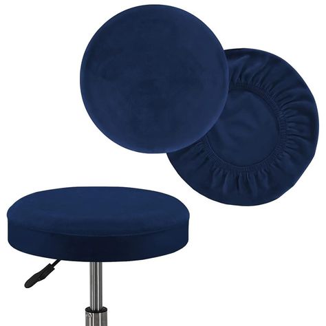 PRICES MAY VARY. Velvet Each package contains 2 round stool cover, stool is not included. Round stool cover size: Small diameter: 12 inches-14 inches【30.48-35.56 cm】; Medium diameter: 14 inches-16 inches【35.56-40.64 cm】; Large diameter: 16 inches-18 inches【40.64-45.72 cm】; Suitable for seat cushion thickness 1.5 inches-3.5 inches【3.81-8.89 cm】.Always measure seat diameter and thickness before ordering. The cushion slipcover is thick enough to protect your chair from stain, wear, scratch and tear Bar Stool Slipcovers, Bar Stool Covers, Round Bar Stools, Round Furniture, Ikea Ektorp, Bar Stool Seats, Small Ottoman, Family Dining Rooms, Stool Cushion