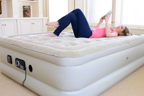 Air Mattress Bedroom Ideas Queen Size, Air Mattress Bedroom Ideas, Twin Air Mattress, Blow Up Beds, Portable Mattress, Tiny House Blog, Air Mattresses, Inflatable Bed, Mattresses Reviews