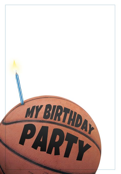 Basketball - Free Printable Birthday Invitation Template | Greetings Island Basketball Birthday Invitations Free, Basketball Invitations Birthday, Basketball Birthday Party Invitations, Basketball Invitations, Basketball Birthday Invitations, Birthday Party Invitations Free, Sports Birthday Invitations, Basketball Theme Party, Dinosaur Birthday Party Decorations