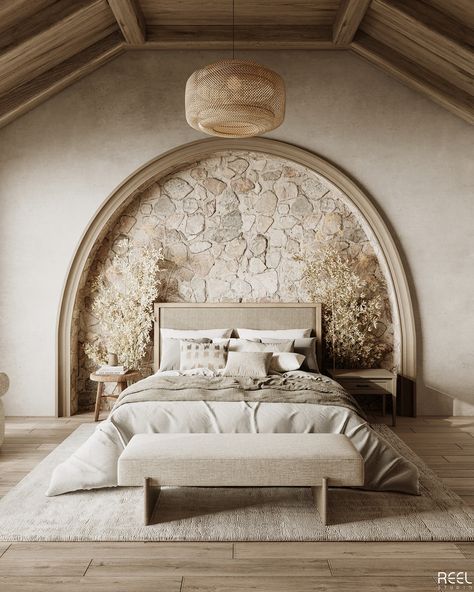 Master bedroom Italian Villa Bedroom, Bedroom Suits, Tuscan Walls, Master Suite Bedroom, Italian Bedroom, Rustic Italian, Tuscan Villa, Architecture 3d, Character Home