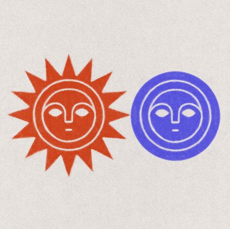 Sun and Moon by James Coffman Trippy Tattoo, Sun Illustration, Illustration Creative, Moon Illustration, Tattoo Illustration, Sun Art, Vintage Tattoo, Etsy Art, Moon Art