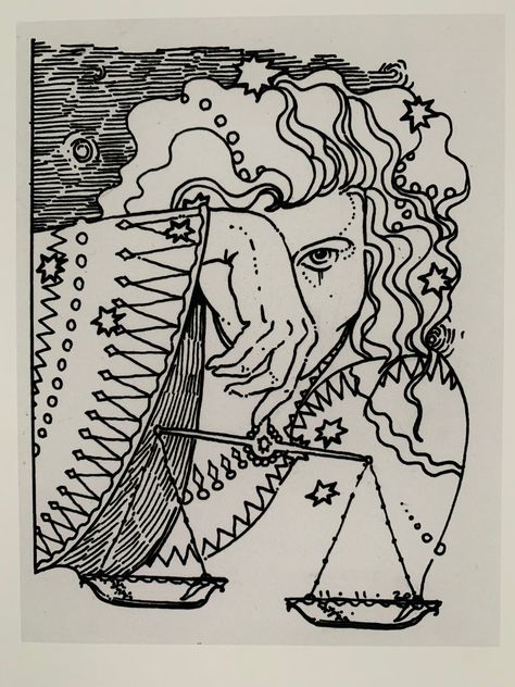 Holding the scales of Libra, this personification of the air sign has the constellation scattered across her hair and sleeves, while bold lines on pale, off-white paper gives this piece a timeless, illustrative quality. Rendered in Micron pen and reproduced here on Strathmore matte acid free paper, in archival inks. *drawing a day 11.11.2020* Hipster Tattoo, Native Tattoos, Back Piece Tattoo, Micron Pen, Salem Ma, 1 Tattoo, Art Et Illustration, Art And Illustration, Ethereal Art