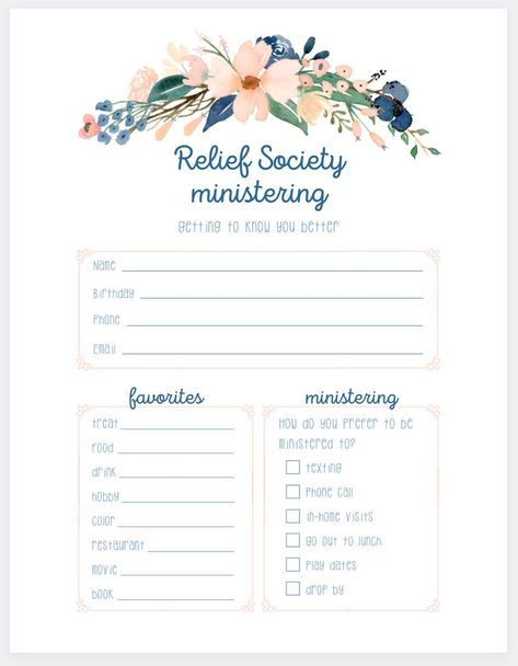 Relief Society Ministering, Relief Society Quotes, Ministering Lds, Lds Ministering, Lds Relief Society Activities, Relief Society Crafts, Ministering Ideas, Binder Printables Free, Relief Society Birthday