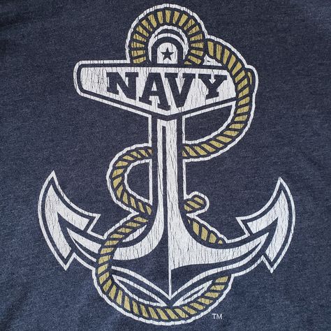 Us Naval Academy, Loyola University Chicago, Go Navy, Anchor Logo, Chicago University, Navy Anchor, Navy Blue T Shirt, Indian Navy, Navy Logo