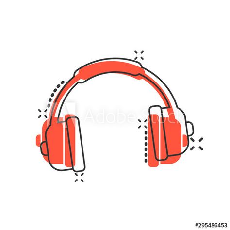 Retro Headphone, Bullet Journel, Splash Effect, Cute Headphones, Spring Illustration, Retro Gaming Art, Audio Design, Business Concept, Comic Style