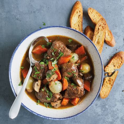 Slow-Cooker Beef Stew | Williams Sonoma Ina Garten Beef Bourguignon, Beef Stews, Easy French Recipes, Beef Entrees, Comfort Recipes, Healthy Soups, William Sonoma, French Recipes, Meat Recipe