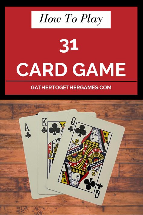 Ready to master a classic card game? Discover how to play 31 with our ultimate guide! 

Learn the rules and tips to win every round. 

Perfect for game nights and family gatherings, this blog post breaks down everything you need to know to become a 31 pro. 

Click through to read the full guide and start playing today!  

#CardGames #GameNight #31CardGame #HowToPlay31 #FamilyFun 31 Card Game Rules, Card Game Party Ideas, Easy Card Games For Seniors, Card Games For Groups, 31 Card Game, 2 Player Card Games, Games With Cards, Easy Card Games, Solo Card Games