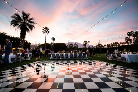 Modern Boho wedding with bright colors at the Parker Palm Springs. #parkerpalmsprings #parkerpalmspringswedding #palmspringswedding #palmspringsweddinginspiration #bridegroom #modernboho Checkerboard Dance Floor, Wedding Venues In California, Palm Springs Garden, Palm Springs Wedding Venues, Palm Springs Outfit, The Parker Palm Springs, Palm Springs Aesthetic, Palm Springs Decor, Palm Springs Architecture