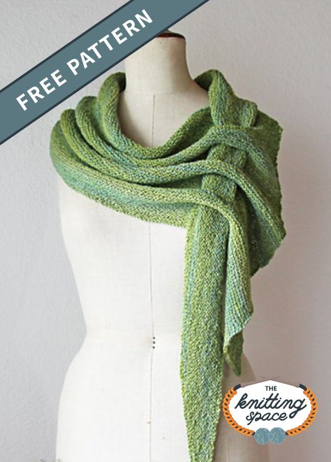 Sock Yarn Shawls, Yarn Shawl, Crochet Scarf Pattern Free, Free Scarf, Shawl Knitting Patterns, Patterned Scarves, Shawl Pattern, Free Knitting Pattern, Knitted Shawls