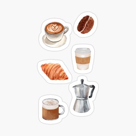 Get my art printed on awesome products. Support me at Redbubble #RBandME: https://www.redbubble.com/i/sticker/Coffee-by-dearolya/163772571.EJUG5?asc=u Coffee Aesthetic Stickers, Stickers Aesthetic Coffee, Aesthetic Food Stickers, Coffee Stickers Aesthetic, Stickers Aesthetic, Coffee Stickers, Food Stickers, Buy Coffee, Coffee Lover Gifts