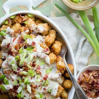 Santa Cruz inspired bacon and blue cheese tater tots Bacon Tater Tots, Cheese Tater Tots, Loaded Tater Tots, Tater Tot Recipes, Highway 1, Tater Tots, Potato Dishes, Blue Cheese, Home Tips