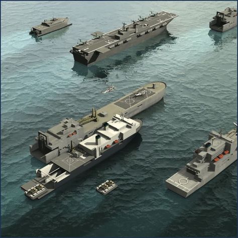 Amphibious Warships - From SNAFU! Aircraft Mechanics, Military Hardware, Naval Force, Royal Marines, Concept Ships, Army Vehicles, Military Army, Watercraft, Military Equipment