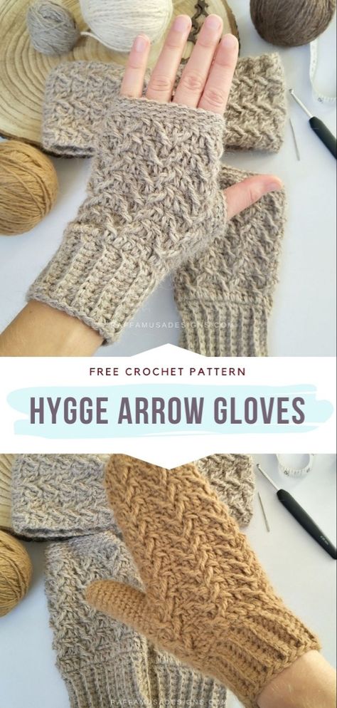 Crochet Fingerless Mittens Free Pattern, Crochet Small Projects Free Pattern, Knitted Gloves Free Pattern, Free Crochet Fingerless Gloves Pattern, Free Crochet Mitten Patterns, Crochet Hygge, Hygge Crochet, Crochet Gloves Fingerless, Crochet Fingerless Mittens