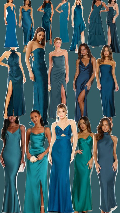 Dark Teal Bridesmaid Dresses Summer, Shades Of Teal Bridesmaid Dresses, Teal Bridesmaids Dress, Dark Blue Wedding Party, Peacock Blue Bridesmaid Dresses, Deep Teal Bridesmaid Dresses, Dark Teal Wedding Colors, Teal Blue Bridesmaid Dresses, Dark Teal Bridesmaid Dresses