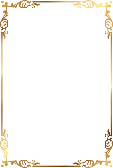 Photo Frame Images, Clip Art Frames Borders, Gold Photo Frames, Certificate Design Template, Frame Border Design, Page Borders Design, Photo Frame Design, Golden Pattern, Floral Border Design