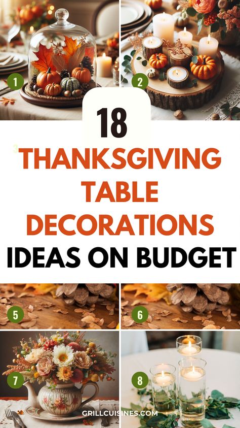 Discover 18 Simple Thanksgiving Table Decoration Ideas on a Budget! Transform your holiday table with these easy, cheap and affordable DIY decorations From rustic centerpieces to elegant place settings, find inspiration.#ThanksgivingDecor#falldecorThanksgiving Decorations Table Setting, Easy Thanksgiving Decorations, Diy Thanksgiving Centerpieces, Thanksgiving Table Centerpieces, Thanksgiving Centerpieces Diy, Thanksgiving Table Settings Simple, Rustic Table Centerpieces, Easy Diy Thanksgiving Thanks Giving Decorations Diy Table, Flowers For Thanksgiving Table, Thanksgiving Table Decorations Diy Cheap, Thanksgiving Banquet Table Decorations, Cute Thanksgiving Table Decor, Thanksgiving Banquet Table Decor, Easy Diy Thanksgiving Centerpieces, Thanksgiving Centerpieces Diy Cheap, Easy Thanksgiving Decorations Diy