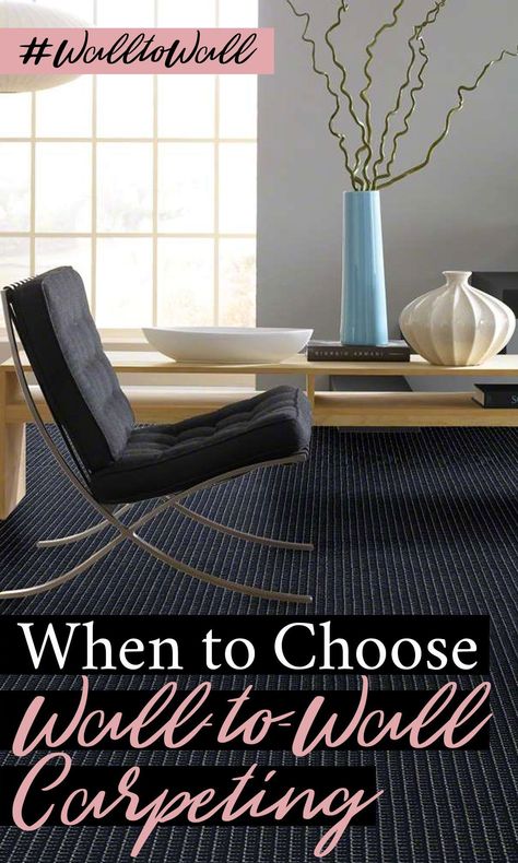 Is it ever best to choose wall-to-wall carpet? I used to think no but in the middle of finishing our basement we discovered that there actually are times where wall-to-wall carpet is the best flooring choice. Seriously! Here are the things to consider when deciding what floor covering to use. #walltowallcarpeting #flooring #finishedbasement Black Carpet Bedroom, White Basement, Wall To Wall Carpet, Basement Carpet, Carpet Cleaning Business, Dark Carpet, Hotel Carpet, Dark Walls, Black Carpet