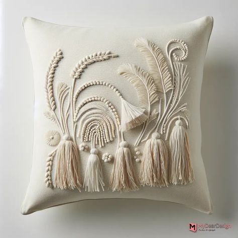 Top 10 Pillow Cover Design Ideas for a Stylish Bedroom – Mydeardesign Pillow Embroidery Designs Ideas, Pillow Cover Designs Ideas, Cushion Covers Ideas, Crochet Cushion Covers, Cover Design Ideas, Throw Pillow Inspiration, Cushion Cover Pattern, Creative Pillows, Pillow Embroidery