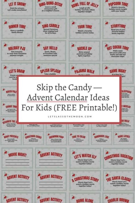 These Christmas advent calendar ideas are just too cute  *Loving this post with advent calendar ideas for kids that go beyond chocolate. The FREE printable is adorable! Advent Calendar Activity Cards, Advent Calendar Ideas For Kids, Lego Calendar, Unique Advent Calendar, Christmas Advent Calendar Ideas, Lego Advent Calendar, Homemade Advent Calendars, Lego Advent, Advent Calendar Ideas