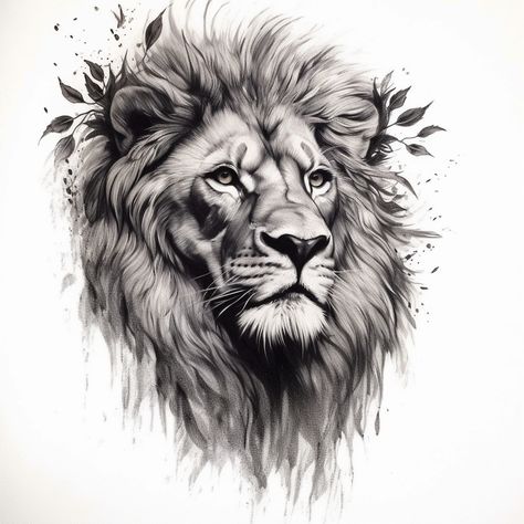 Tattoo Lioness, Tiger Face Tattoo, Lion Art Tattoo, Big Cat Tattoo, Cute Thigh Tattoos, Lion Sketch, Tattoo Lion, Lioness Tattoo, Lion Tattoo Sleeves