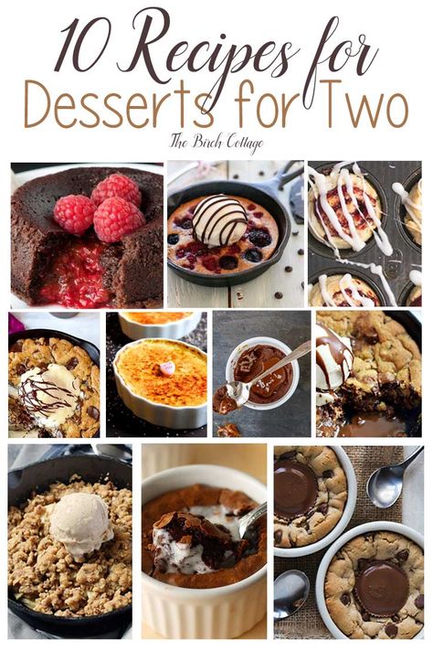 Desserts For Two, Ramekin Dessert, Anniversary Dessert, Skillet Desserts, Romantic Desserts, Valentine Couple, Small Batch Baking, Warm Desserts, Recipes For Desserts