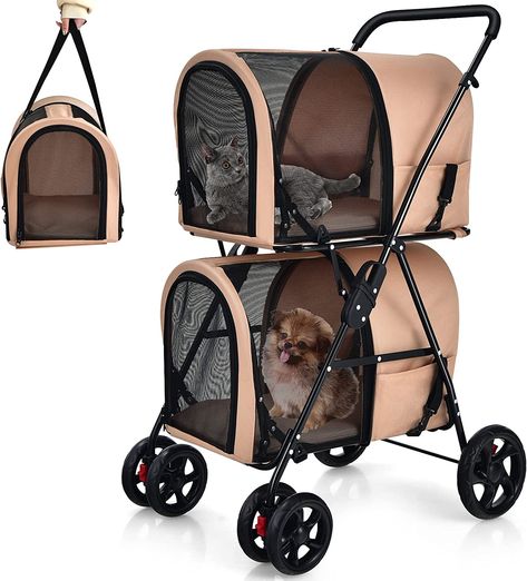 This spacious and durable stroller features two detachable carrier bags for convenience and comfort. 🛒💼 It's perfect for walks, trips to the park, or vet visits. 🚶‍♀️🏞️ Give your pets a luxurious ride with adjustable handles, breathable mesh windows, and secure locking wheels. #PetStroller #DoublePetStroller #DogStroller #CatStroller #PetTransportation #PetCarrier #PetTravel #PetSupplies #PetProducts #AmazonFinds Cat Stroller, Pet Travel Carrier, Pet Strollers, Dog Stroller, Pet Stroller, Travel Carrier, Travel Stroller, Double Strollers, Pet Crate