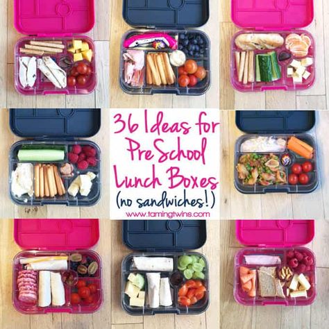 36 Preschool Lunchbox Ideas (without Sandwiches!) Bentgo Box, Preschool Lunch Box, Kids Packed Lunch, Preschool Lunch, Kid Foods, Kid Meals, Bento Ideas, Kid Snacks, Packed Lunches