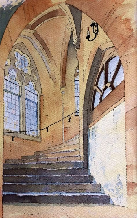 Architecture Sketches, City Scapes, Watercolor Architecture, Canvas For Beginners, Urban Sketches, Urban Sketch, Architecture Drawing Art, Italy Art, 수채화 그림