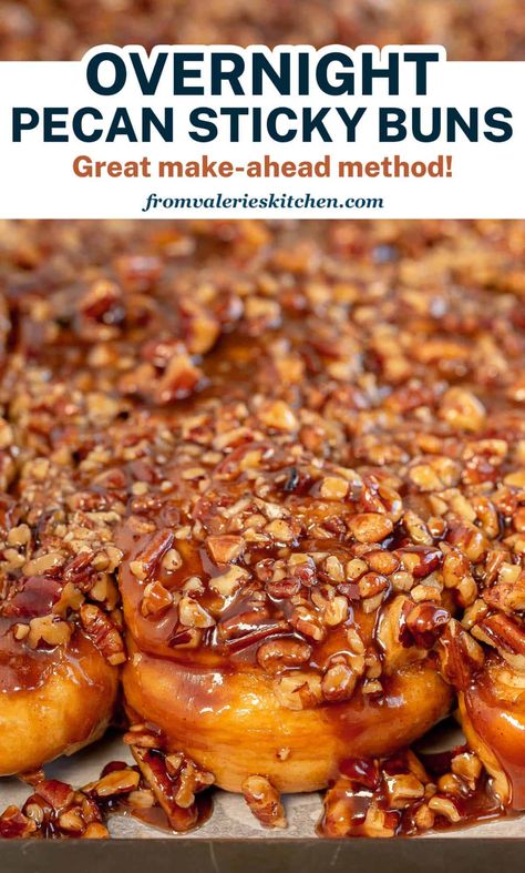 Overnight Sticky Buns, Pecan Rolls Recipe, Caramel Pecan Topping, Homemade Sticky Buns, Sticky Buns Recipe, Easy Sticky Buns, Caramel Sticky Buns, Sticky Rolls, Pecan Cinnamon Rolls