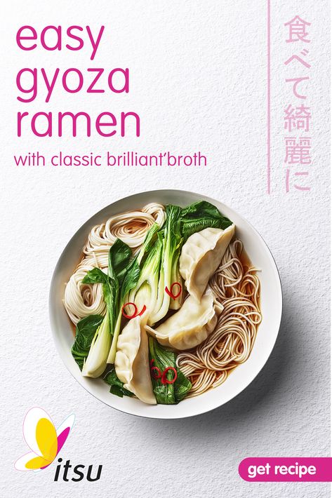 13 mins. A super clean gyoza ramen, made beautifully simple with our classic ramen brilliant’broth. Ready in just 13 mins, its no surprise this in a regular dish among the team. To change it up, try swapping the pak choi for kale or another type of veg. Serves 2 Eat Beautiful, Ramen Recipe, Pak Choi, Ramen Recipes, Broth Recipes, Ramen Noodles, Super Clean, Broth, Kale