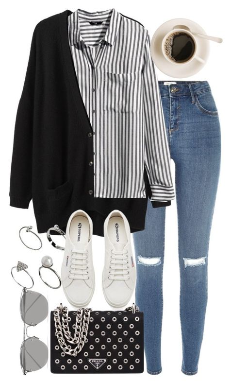 "Untitled #9536" by nikka-phillips ❤ liked on Polyvore featuring River Island, Organic by John Patrick, H&M, ASOS, Superga, Prada and Linda Farrow Plus-koon Muoti, Silhouette Mode, Moda Curvy, Paris Mode, Looks Black, Ținută Casual, Modieuze Outfits, Mode Hijab, 가을 패션