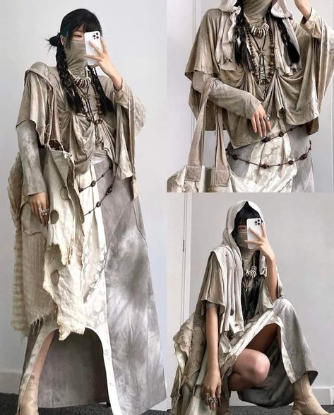 Nature Outfits, Dystopian Fashion, Apocalyptic Fashion, Desert Fashion, Unique Outfit, Swaggy Outfits, Grunge Fashion, Handmade Clothes, Military Fashion