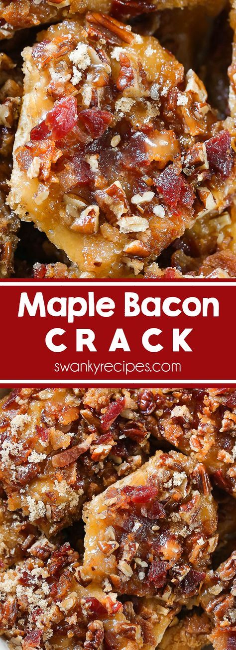 Maple Bacon Crack - You'll love this sweet and salty breakfast pastry this holiday season! Everyone raves that it's delicious! This easy to make maple bacon crack tastes just like an overnight french toast casserole.  Maple Bacon Recipes I Christmas Breakfast I Breakfast Recipes I Crescent Roll Recipes Sweet And Salty Breakfast, Maple Bacon Recipes, Bacon Desserts, Overnight French Toast Casserole, Breakfast Pastry, Overnight French Toast, Toast Casserole, Breakfast Party, Crescent Roll Recipes