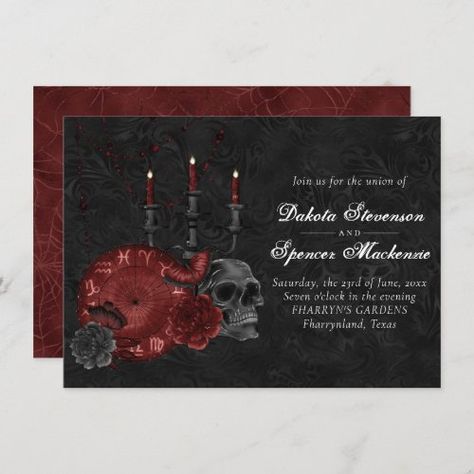 $2.45 | Zodiac Magic | Henna Red Gothic Rose Skull Wedding #gothic, halloween is everyday, wiccan witch, magic potion, glitter skull, zodiac astrology wheel, vampire chic, goth, new age mysticism, coverimage Vampire Chic, Astrology Wheel, Zodiac Magic, Horror Wedding, Chic Goth, Wedding Gothic, Glitter Skull, Red Gothic, Halloween Themed Wedding