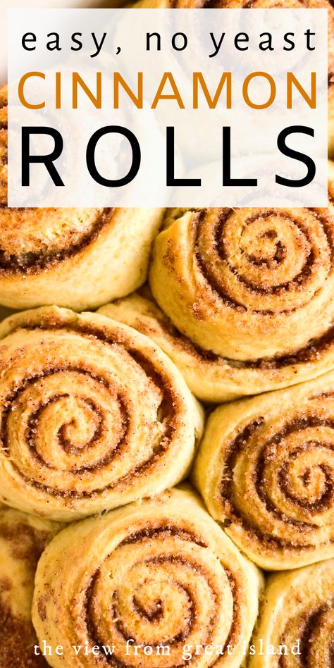 Cinnamon Rolls Without Yeast, Cinnabon Copycat, Yeast Cinnamon Rolls, No Yeast Cinnamon Rolls, Buns Recipe Easy, Biscuit Cinnamon Rolls, Homemade Cinnamon Rolls Easy, Quick Cinnamon Rolls, Roll Cheesecake