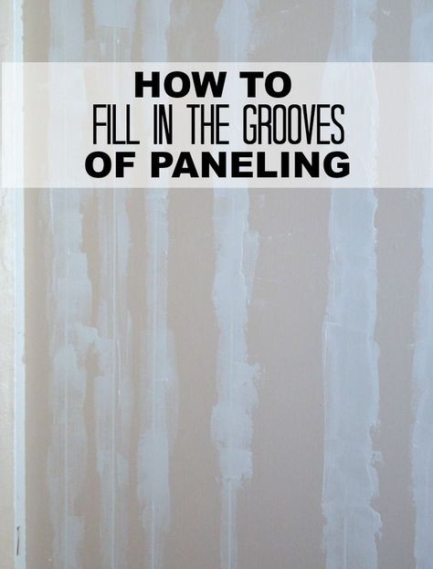 Learn how to turn paneled walls into smooth walls. This tutorial shows how to fill in the grooves in paneling. Wall Paneling Makeover, Wood Paneling Makeover, Paneling Makeover, Paneled Walls, Painting Wood Paneling, Mobil Home, Up House, Painted Paneling, Smooth Walls