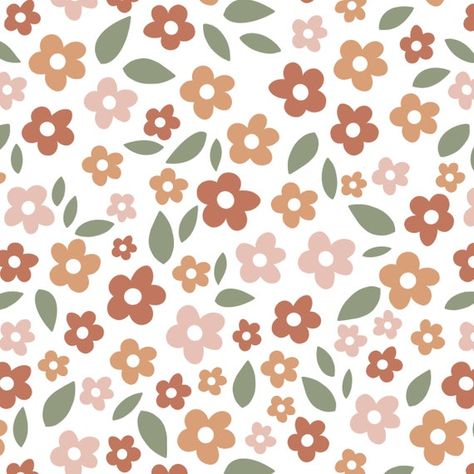 Seamless Pattern Design, Boho Retro, Retro Floral, Design Digital, Flower Pattern, Seamless Pattern, Pattern Design, Floral, Flowers