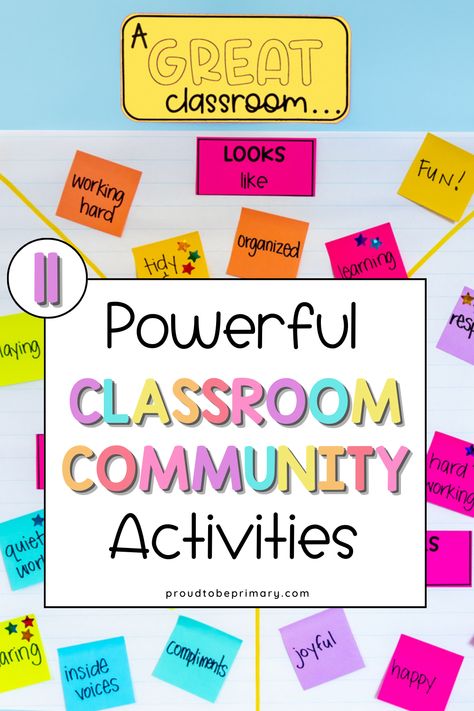 Building A Positive Classroom Community, Elementary Community Building Activities, Fun Community Building Activities, First Grade Community Building, Preschool Community Building Activities, Community Building Classroom Upper Elementary, Community Building Activities Classroom 1st Grade, Community Building Activities Classroom 2nd Grade, Community Lessons For 2nd Grade