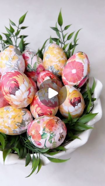 Spring Food Crafts, Decoupage Eggs, Easter Craft Projects, Easter Arts And Crafts, Easter Door Decor, Kid Friendly Crafts, The Cardigans, Sticky Fingers, Spring Easter Crafts